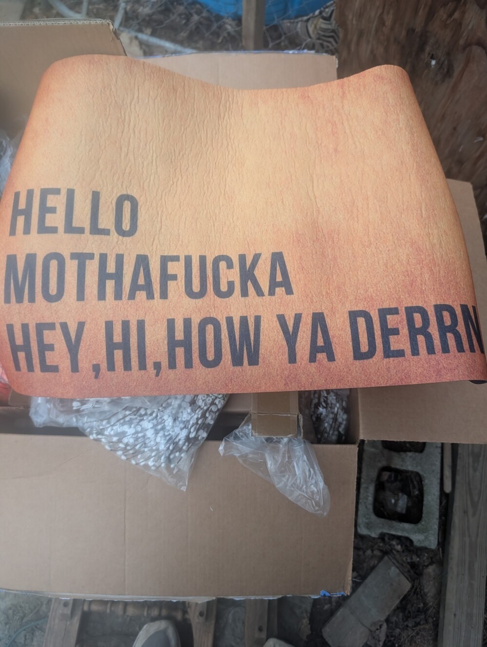 Hello Mothafucka Hey Hi How Ya Derrn Doormat Funny Welcome Mat Lil Wayne Lyrics
